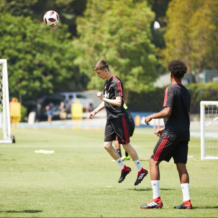 Picture TNFreestyle / Tom Nolan training with Manchester United for Adidas Football