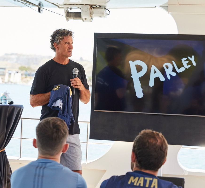 Picture TNFreestyle / Tom Nolan with Juan Mata learning about Parley reducing ocean plastic pollution