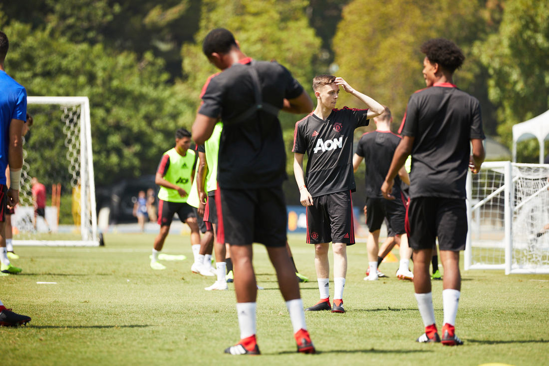 Picture TNFreestyle / Tom Nolan training with Manchester United in LA for Adidas Football